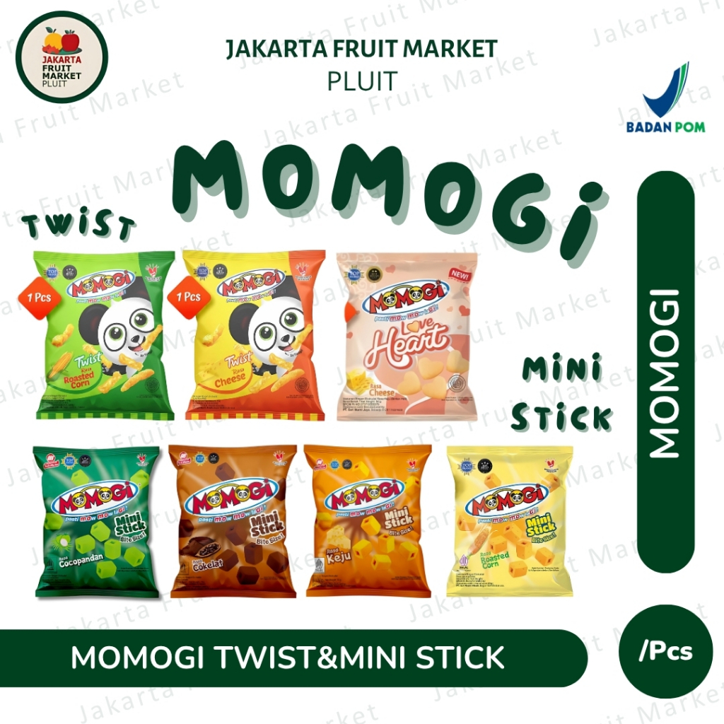 

Momogi Mini Stick Bite Size Coklat Keju Jagung Bakar Rumput Laut / Momogi Bite Size