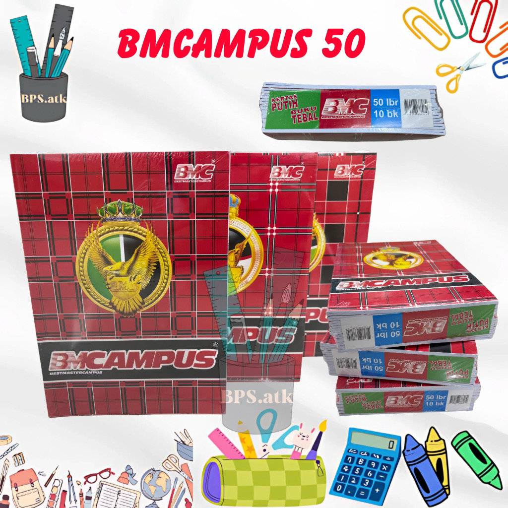 

(10 pcs) Buku Tulis BMCampus 50 Lembar / BUKU TULIS BESAR