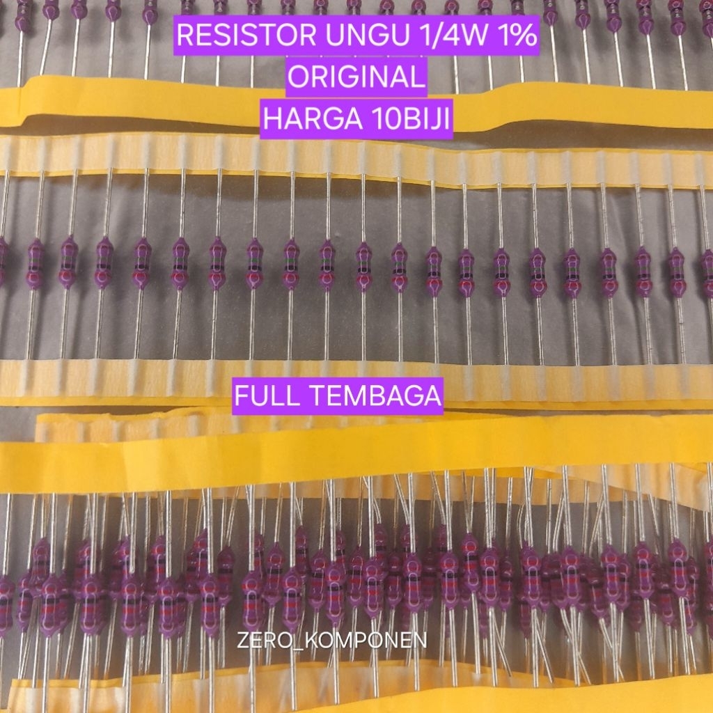RESISTOR 1/4W 1K 1% ORIGINAL ZERO JAPAN RESISTOR UNGU.10PCS