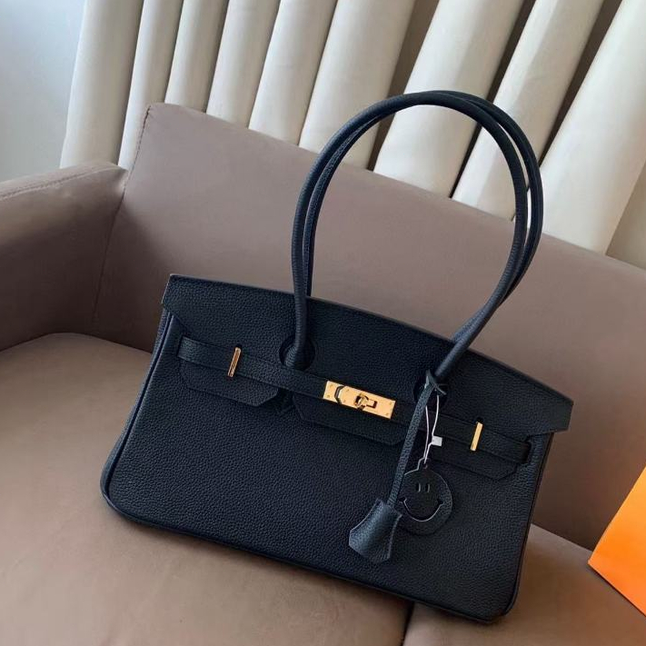 Pre Order Tas wanita model Birkin horizontal shoulder bag kulit asli gaya santai mewah kekinian ukur