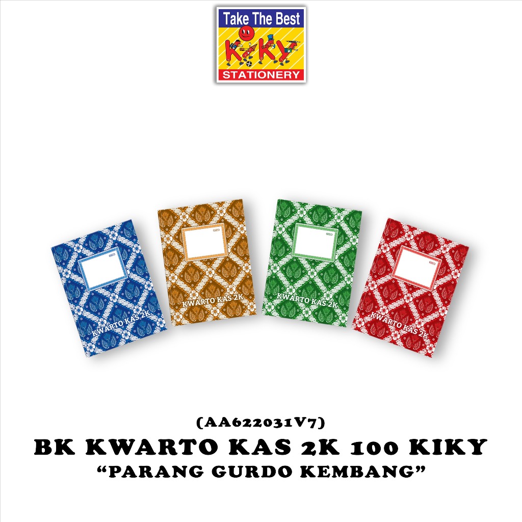 

KIKY Buku Kwarto Kas 2 Kolom Hard Cover (Uk. 16 x 21 cm) Isi 100 Lembar