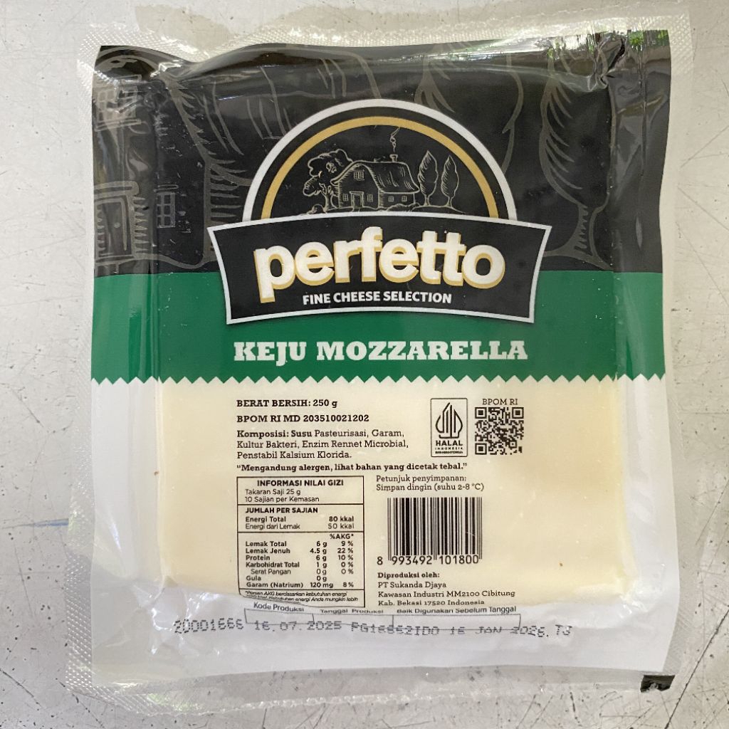 

Perfetto keju mozzarella 250 gram | keju mozzarella perfetto | keju mozzarella