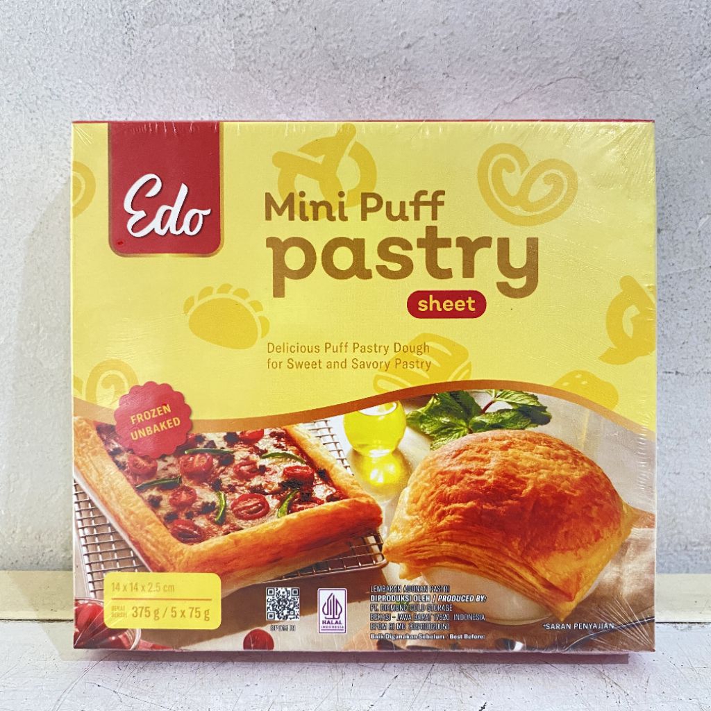 

Edo mini puff pastry 375 gram isi 5 lembar | edo puff pastry mini | edo puff pastry