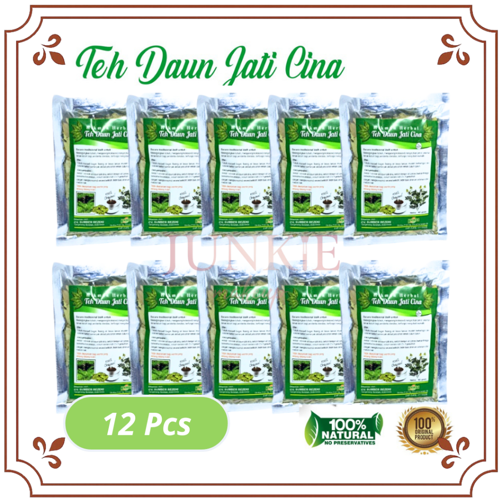 

( 12 Pcs ) Teh Diet Teh Hijau Penurun Berat Badan Bpom - Teh Jati Cina -