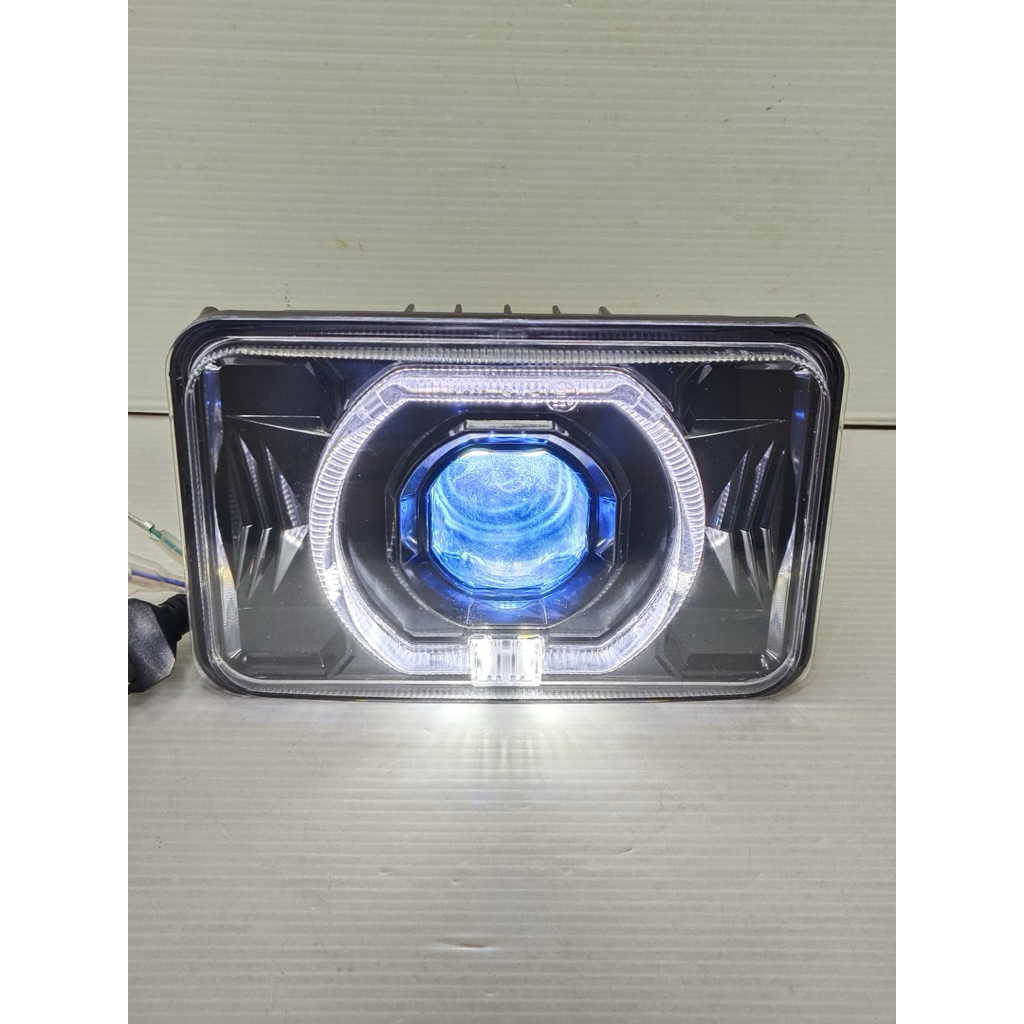 Lampu depan led projector billed 4x6inch Headlamp motor mobil kotak billed kotak