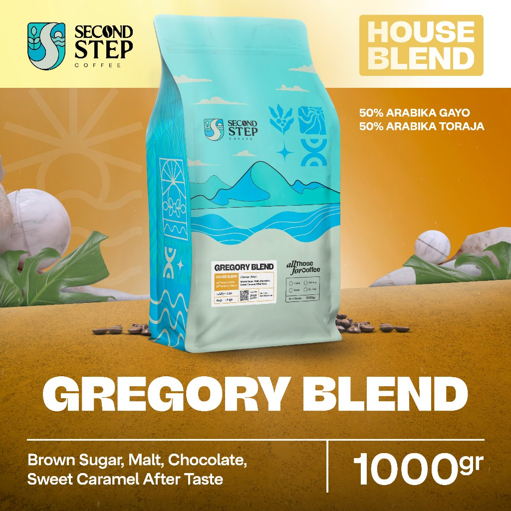 

Kopi Arabika Gregory Espresso Blend Arabica Coffe Bean Biji Bubuk 1Kg