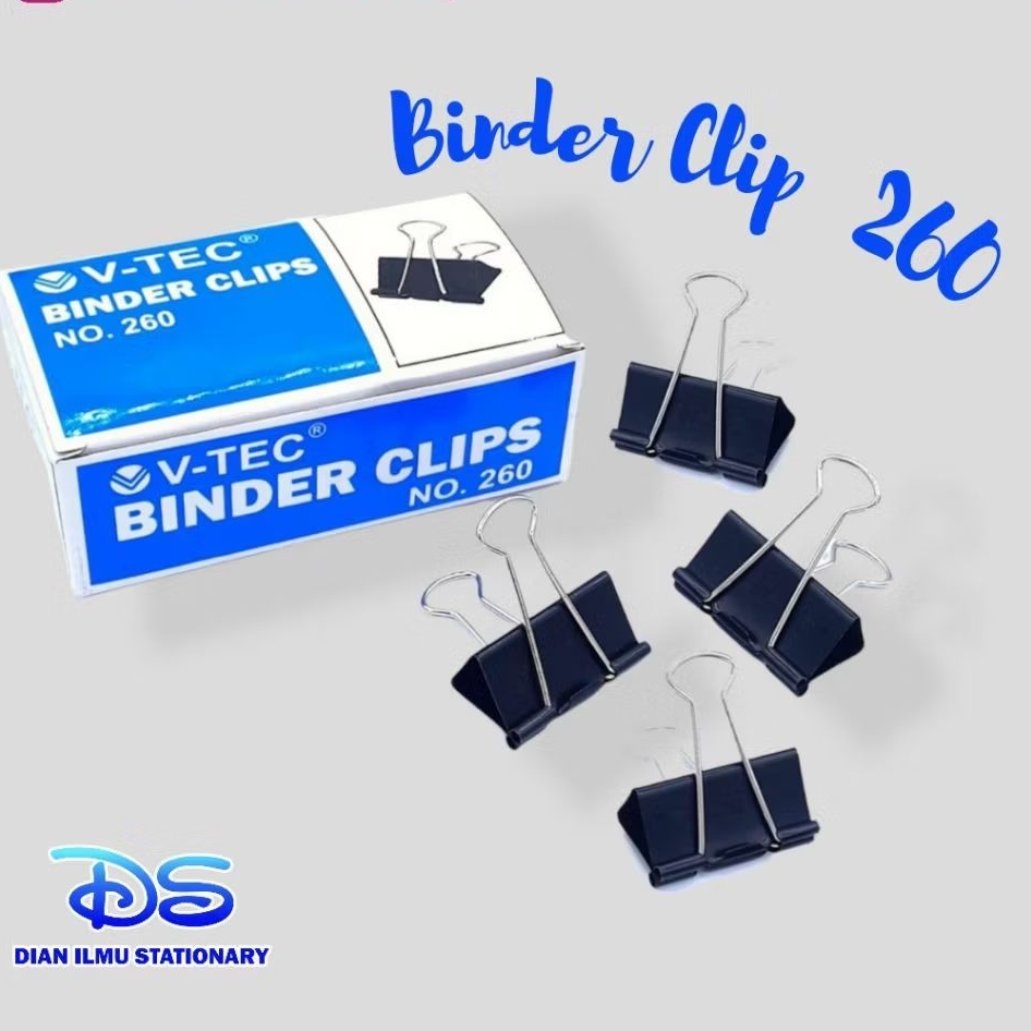 

Binder klip penjepit kertas 260 V-Tec (pack)