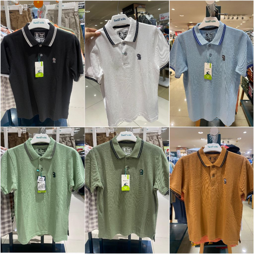 NEW ARRIVAL Polo shirt / kaos berkerah anak laki-laki usia 4-14 tahun TWIST KIDS