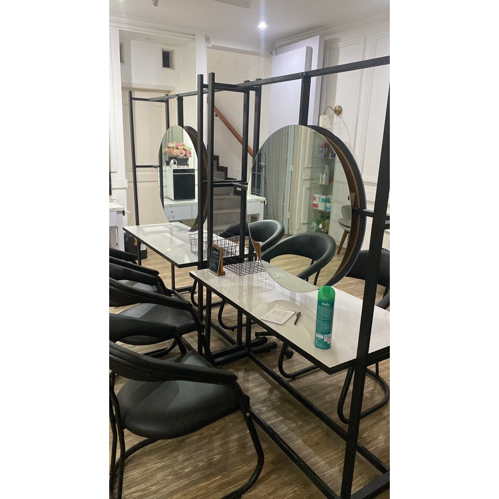 MEJA KACA SALON | Meja Salon bolak balik | Kaca Salon | Meja Rias Makeup | Meja makeup | Meja Kaca B