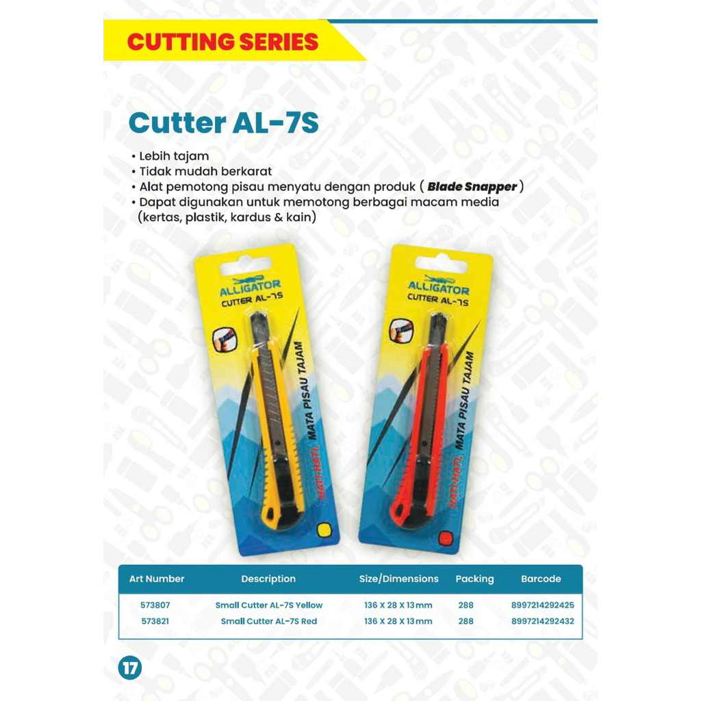 

Pisau Catter Alligator Small Cutter AL - 7S