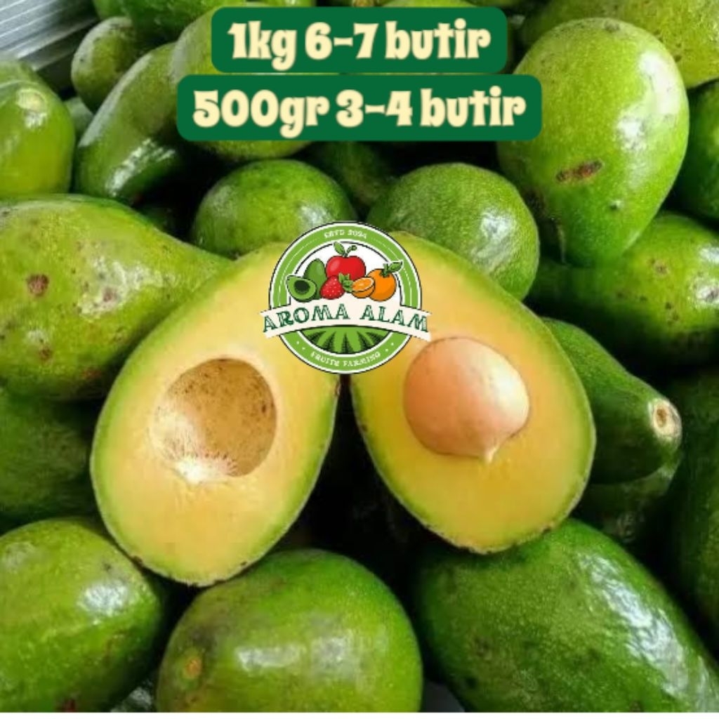 

buah alpukat segar dan super mengkel 1kg/500gr isi 6-7