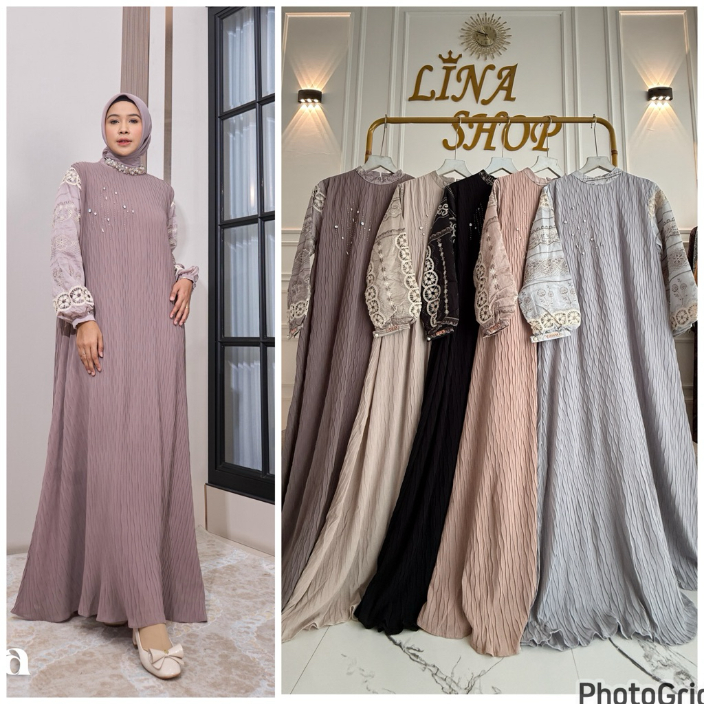 LETIZIA DRESS MAREVI TERBARU GAMIS CANTIK KONDANGAN  KEKINIAN,dress polos wanita muslimah