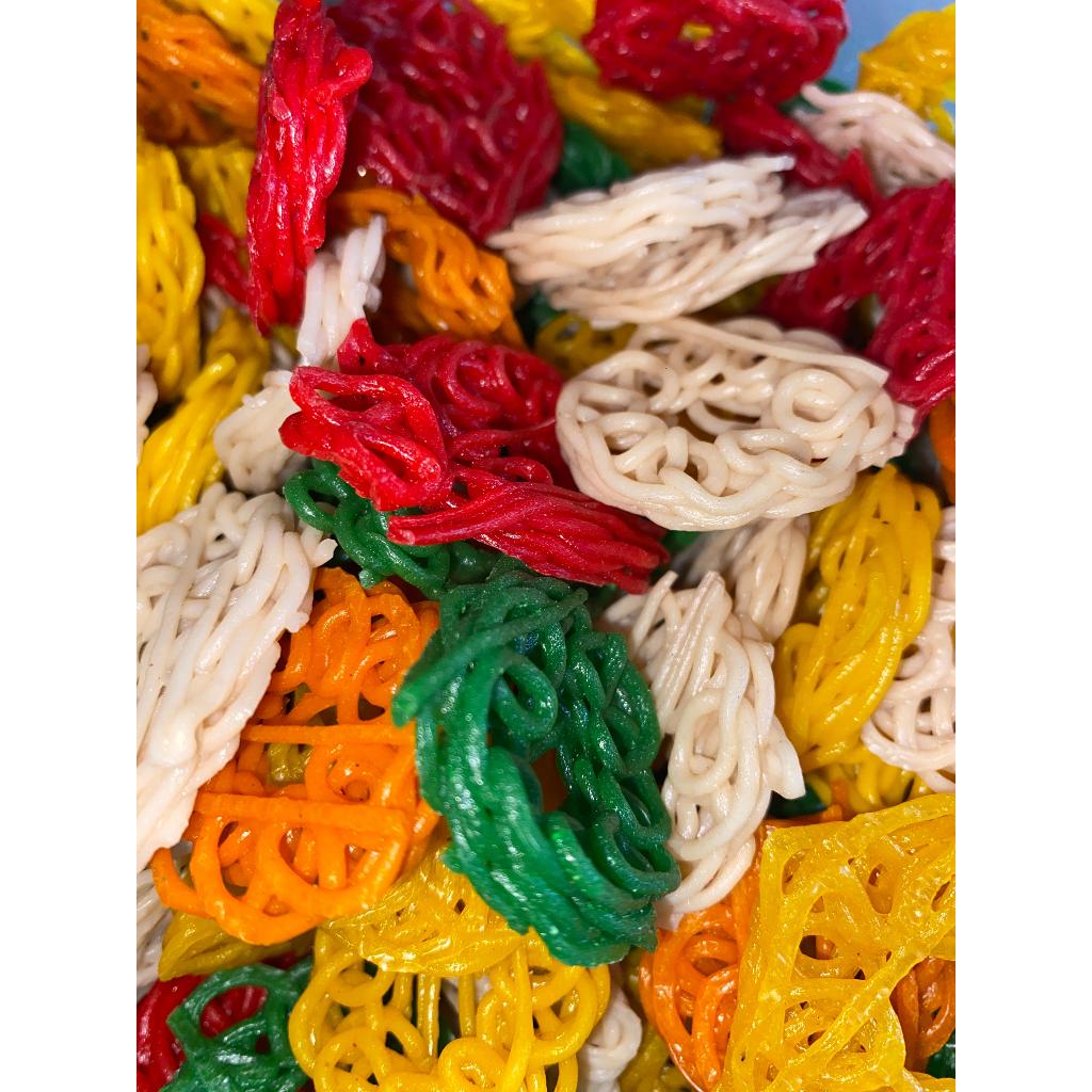 

KERUPUK MAWAR WARNA WARNI MURAH MERAH / SNACK BERWARNA MERAH