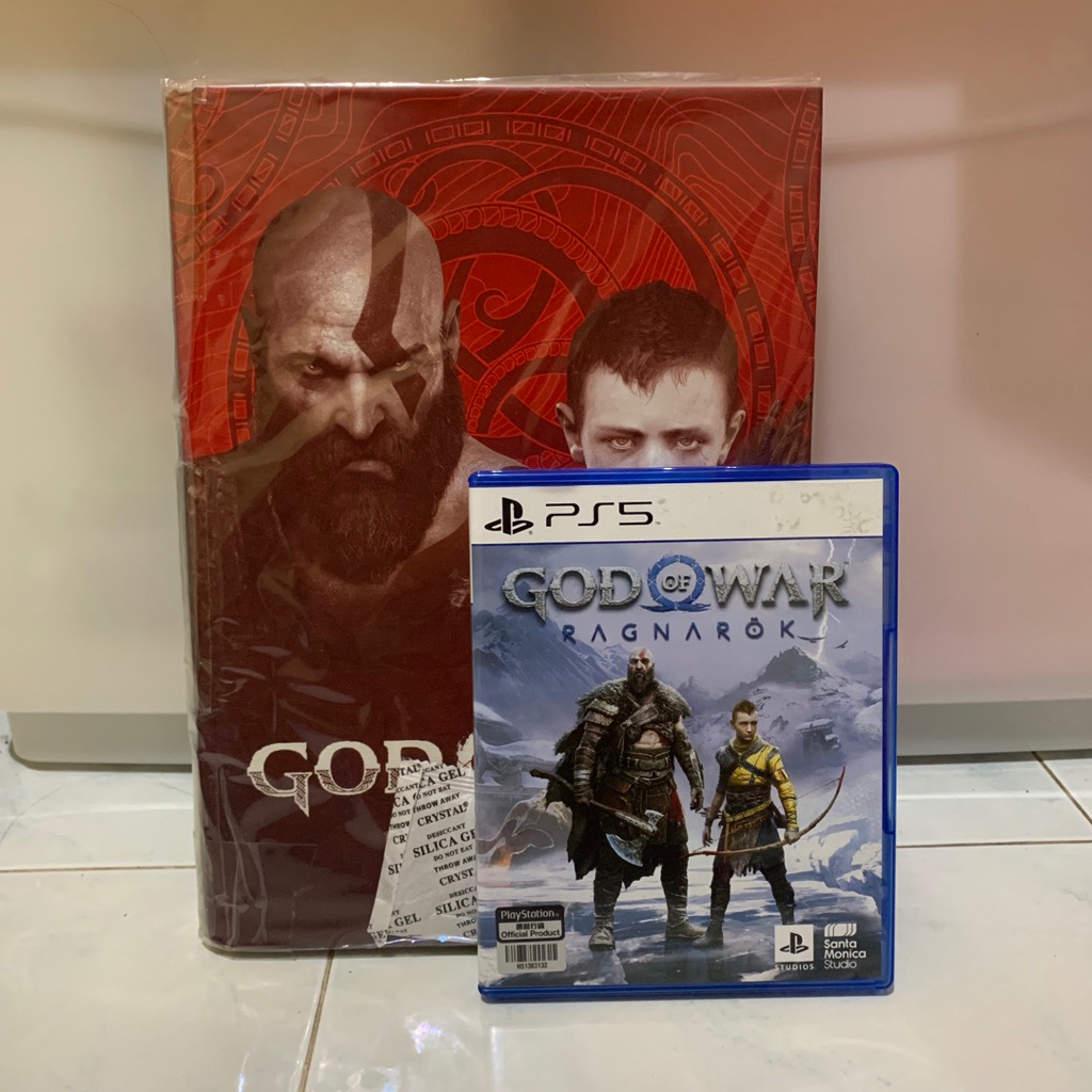 PS5 God Of War Ragnarok R3 / Reg 3 Asia dan Buku / Artbook / Guide Book God Of War (second/bekas/pre