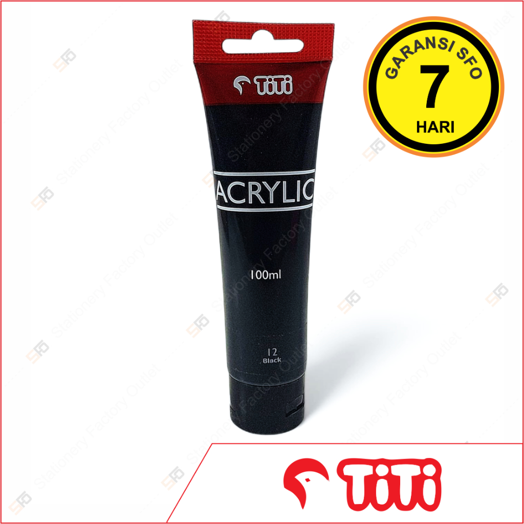 Cat Acrylic Titi 100ml Satuan 12 - Black