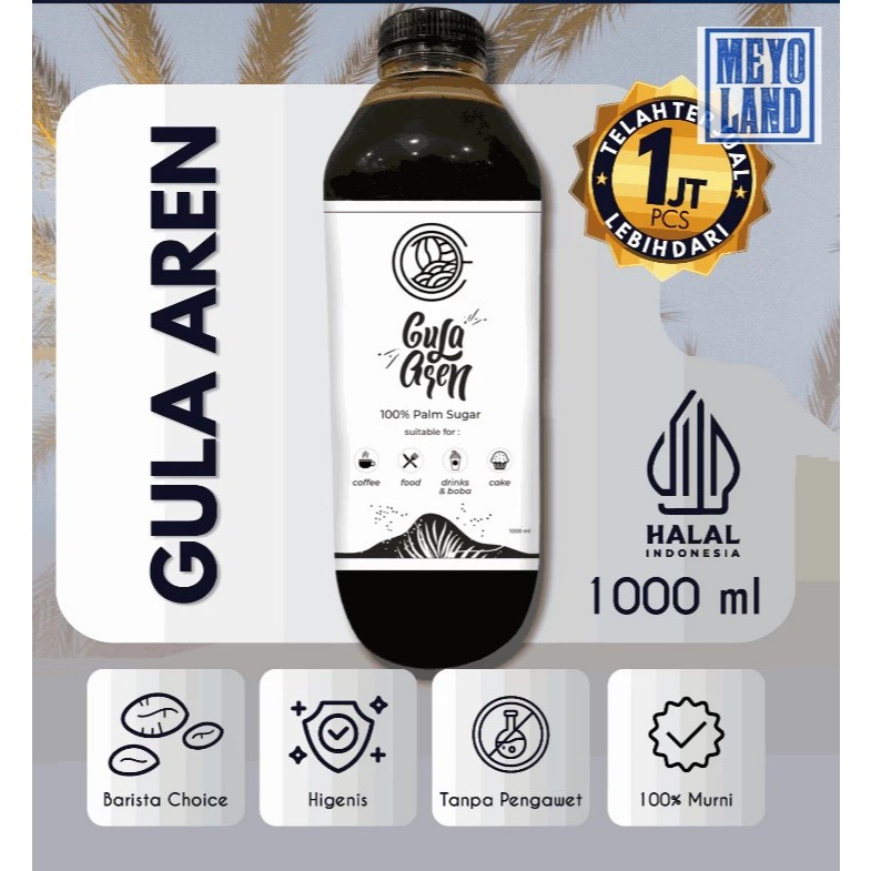 

ARUTALA Gula Aren Cair 1000 ML Legit Barista Choice Gula Aren Cair Premium Murni Higienis