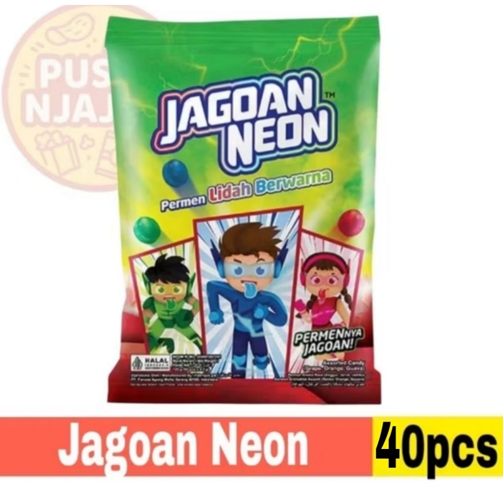 

Permen Jagoan Neon Bag isi 40pcs Rasa Grape / Orange / Guava