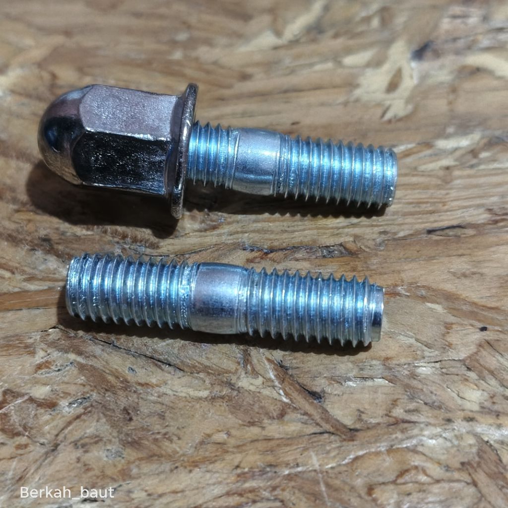 Baut tanam knalpot motor 8mm + mur 8mm
