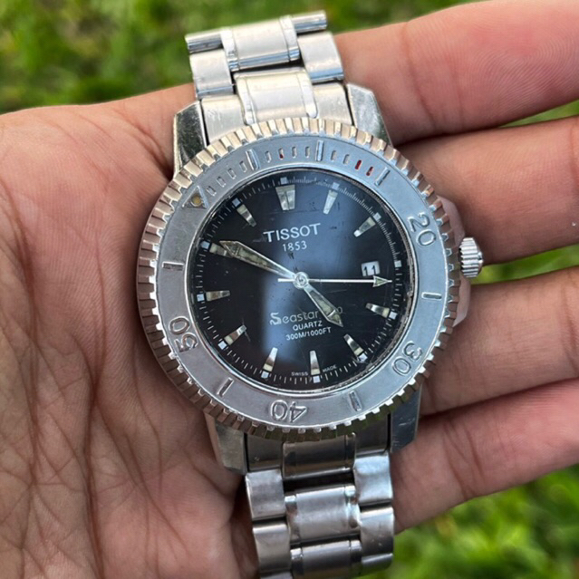 jam Tangan Diver Tiss ot Seastar 660 Quartz japan vintage jadul kuno antik vintage pria wanita fashi