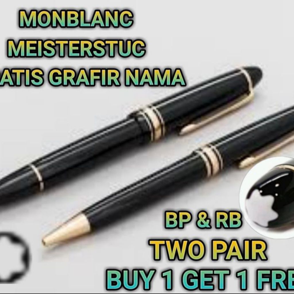 

Ballpoint Mewah Branded Monbl@nc Couple Buy 1 Get 1 Free Gratis Grafir Nama Dan Box Exlusive
