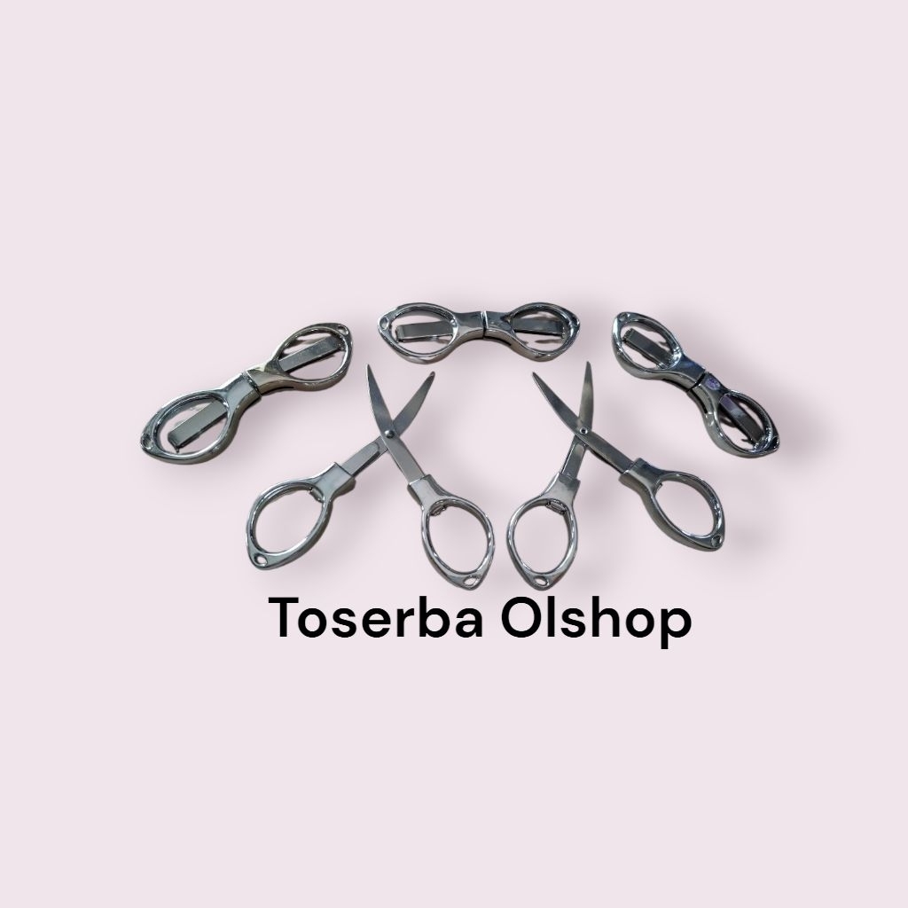 

Gunting Lipat Portable Stainless Steel/ bentuk kacamata Gunting Travel Serbaguna / Gunting Lipat Mini Anti