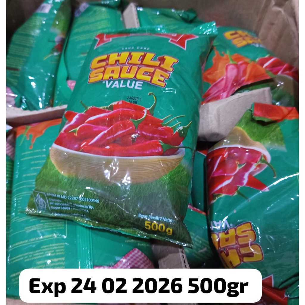 

saus cabe chili sauce value 500gr exp 24-02-2026