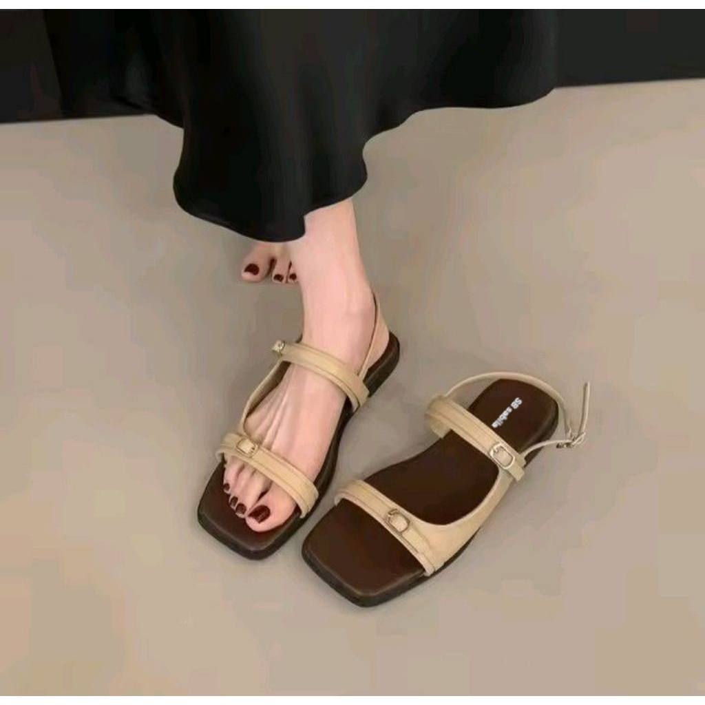 Sabila Sandal Doble Gpr Arini Big Size/Sandal Wanita Flat