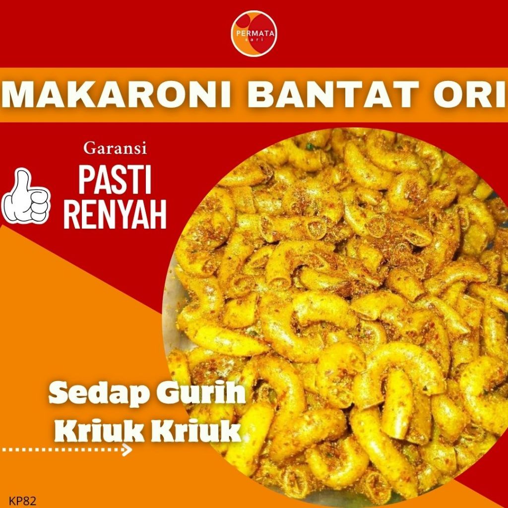 

Makaroni Bantat Original 100Gram±/Makaroni Original/Cemilan Makaroni