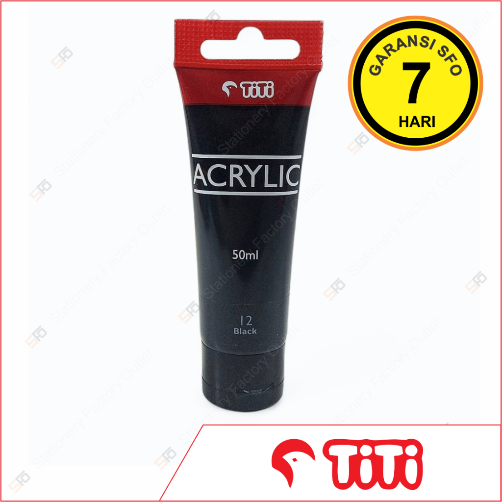 

Cat Acrylic Titi 50ml Satuan 12 - Black - SFO Semarang Official