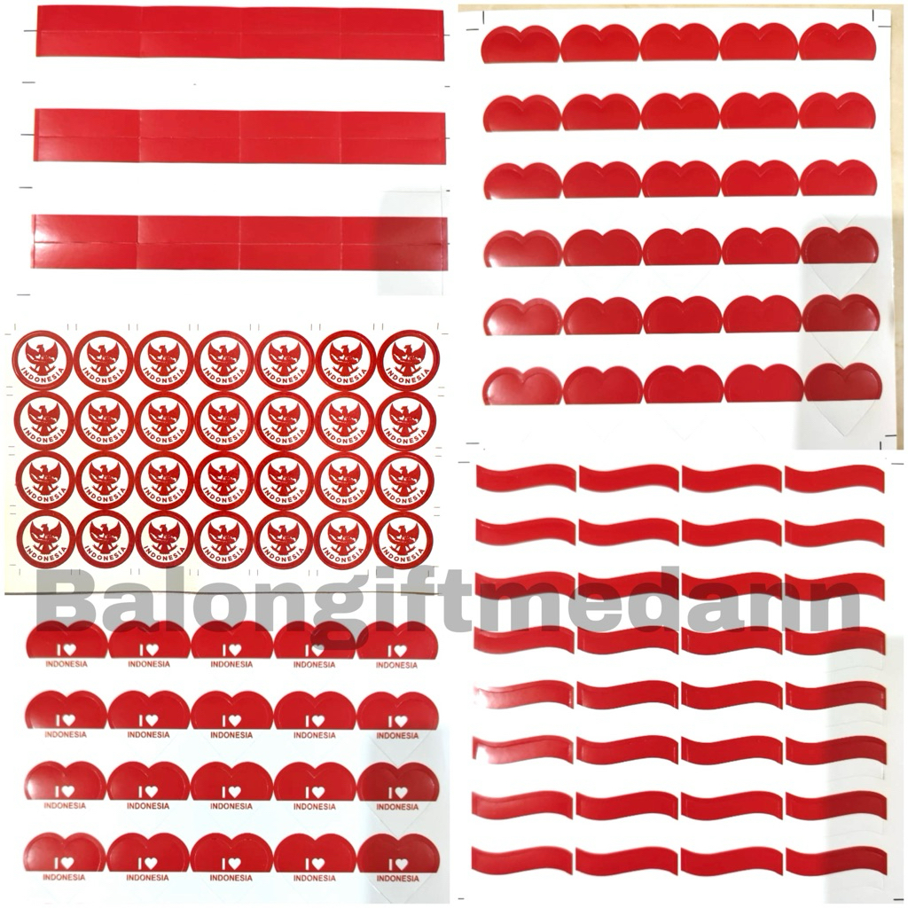 

STIKER PIPI MERAH PUTIH 17 AGUSTUS BENTUK LOVE GARUDA