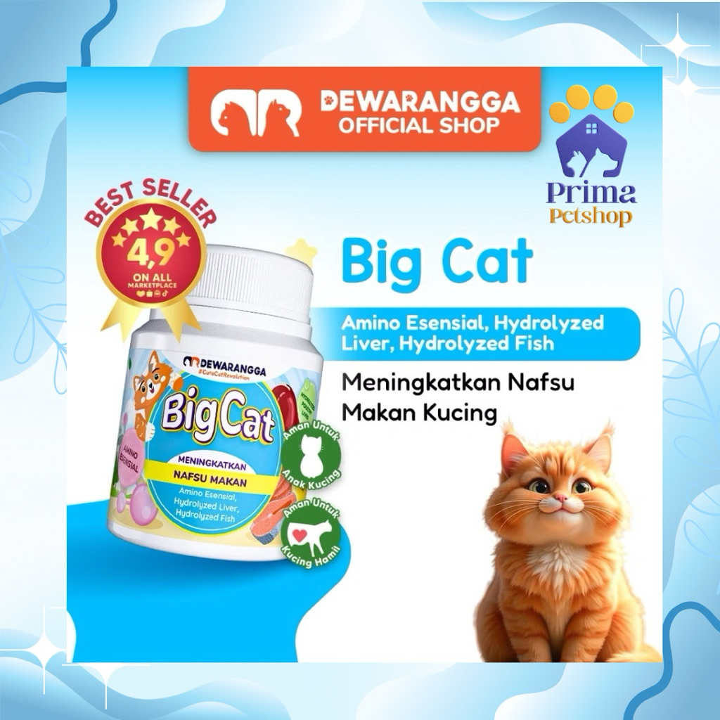 Dewarangga Vitamin Kucing BIG CAT untuk Penggemuk dan Penambah Nafsu Makan Kucing