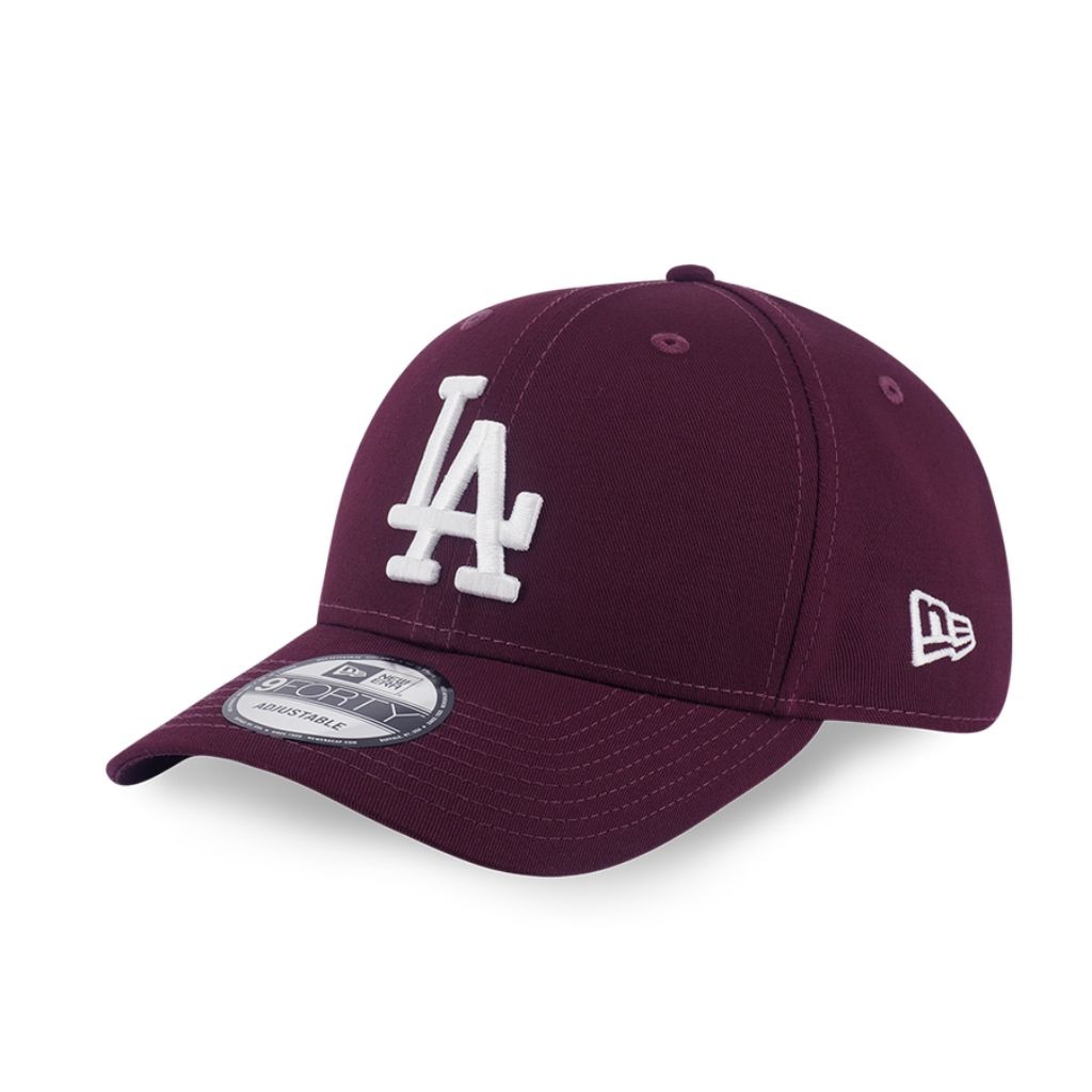 Topi New Era Cap Los Angeles Dodgers Color Era Maroon Red 9Forty Adjustable Original