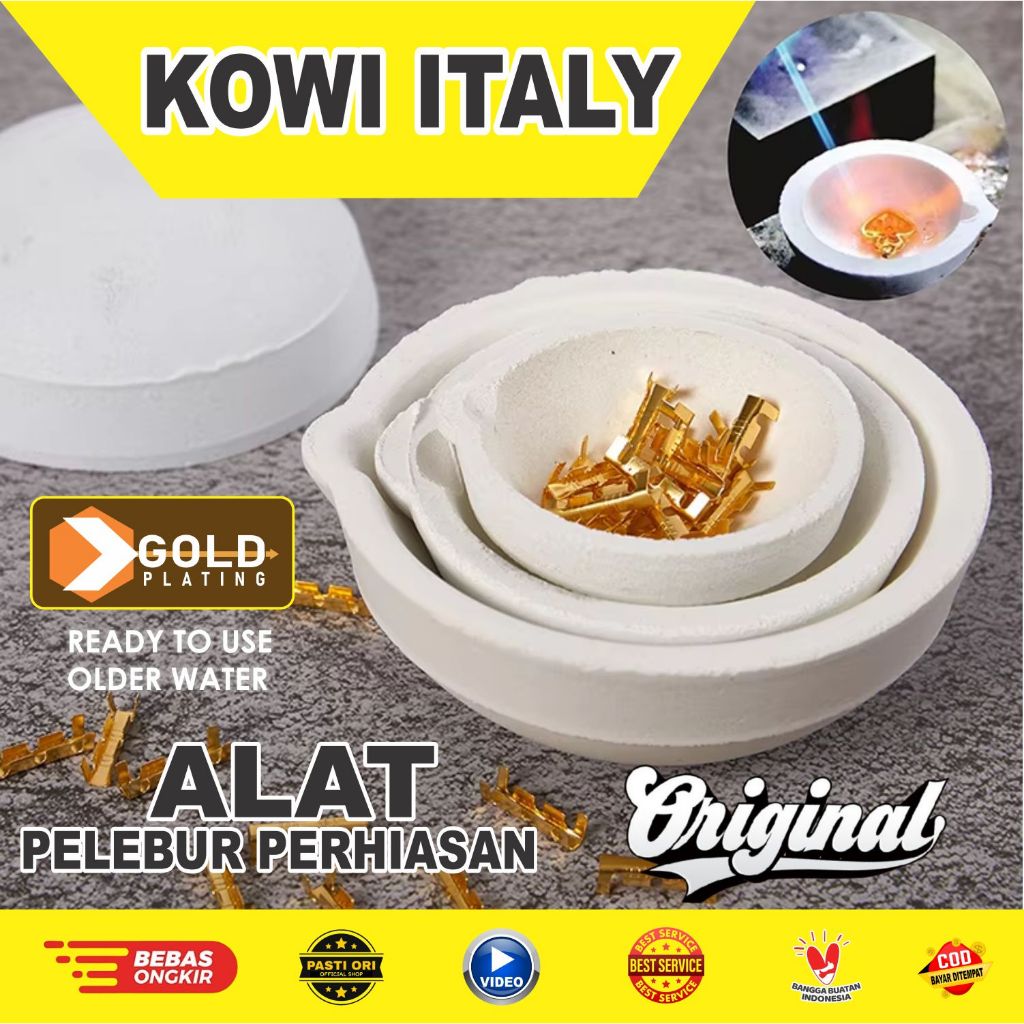 Mangkok Kowi Lebur Italy Alat Lebur Perhiasan Emas Perak