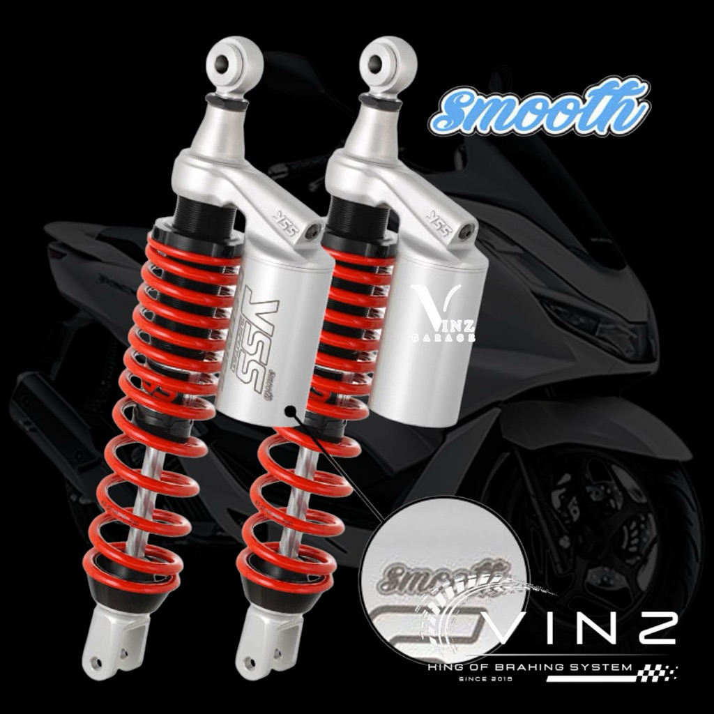 Shock YSS G Plus Smooth PCX 160 Red Silver Series // Shock YSS GPlus PCX160 Silver Series Red Ukuran