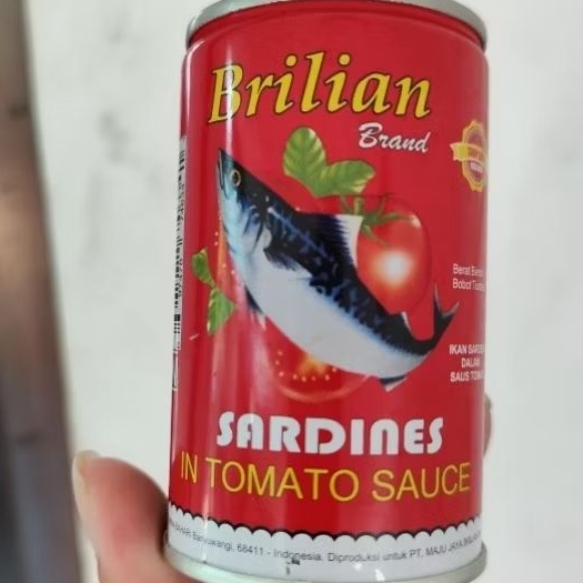 

Ikan sarden kaleng brilian saos tomat 155gr Siap Masak