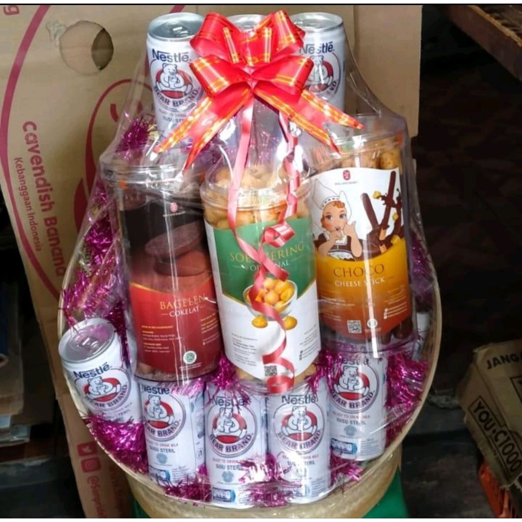 

Paket/Parcel minuman dan kue bagelan