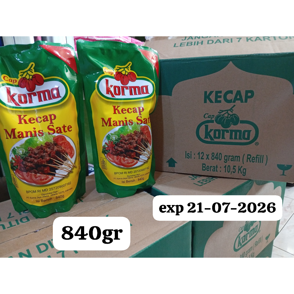 

Kecap Manis Sate Cap Korma 840g x 1 pcs