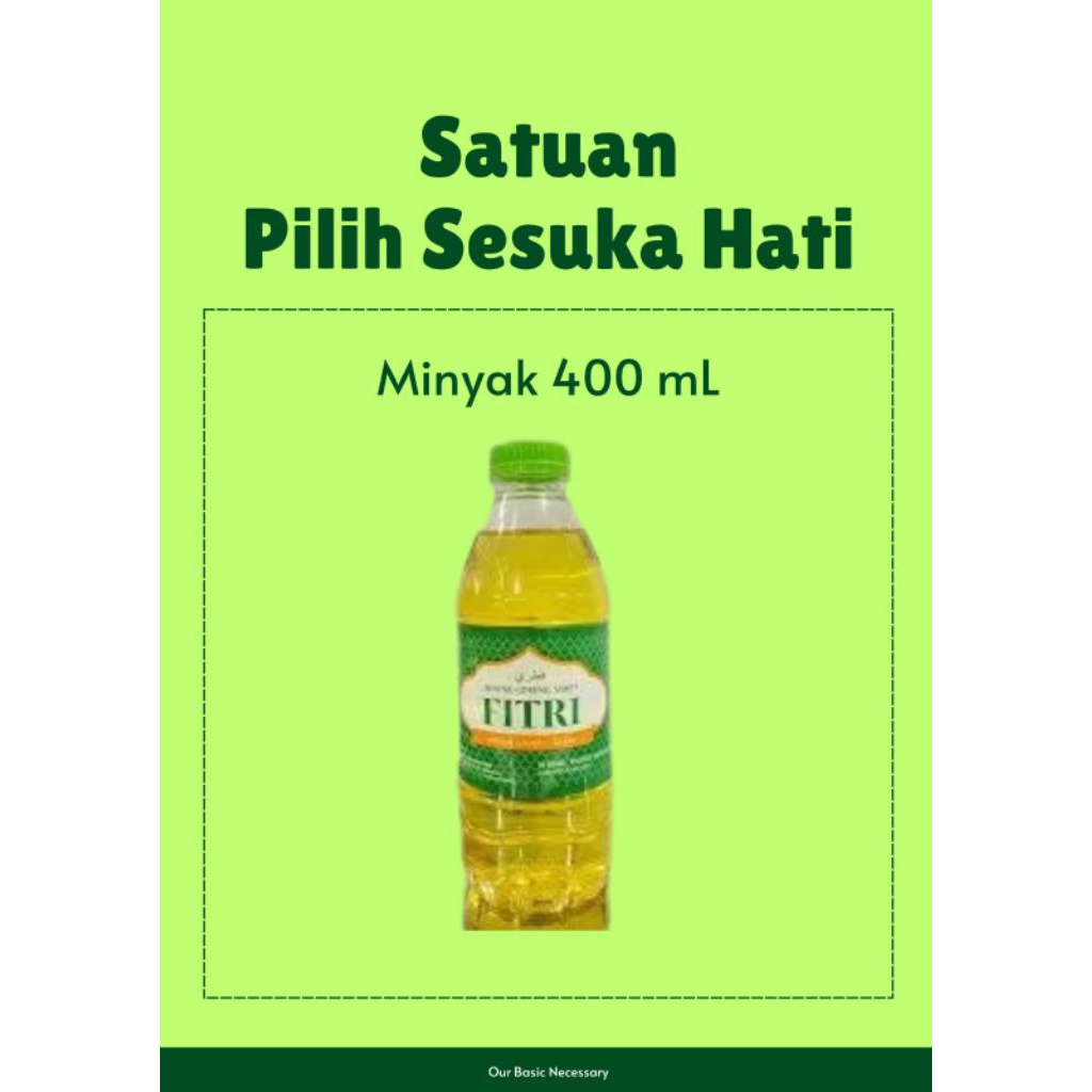 

MINYAK FITRI 400ML | SEMBAKO EKONOMIS | SEMBAKO MURAH