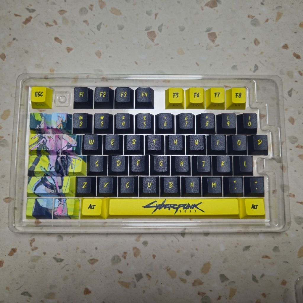Keycap set mechanical keyboard Cyberpunk 2077 Edgerunner PBT