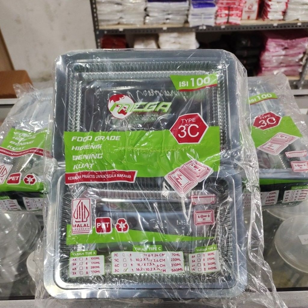 Mika Kue Plastik MEGA 3C isi 100 pcs.