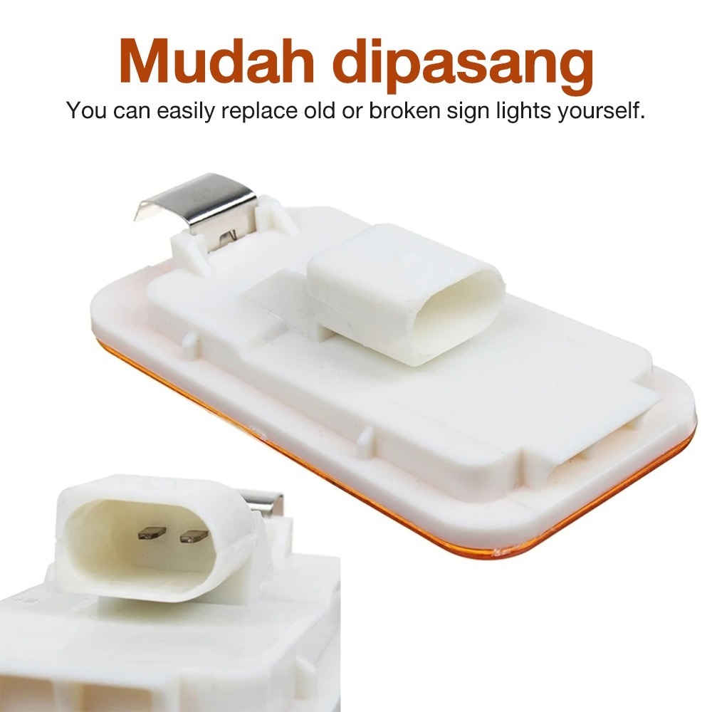Lampu Penanda Samping Mobil Truk 24V Lampu Indikator Amber 4 Led Sein Samping Truk Led Lampu Variasi