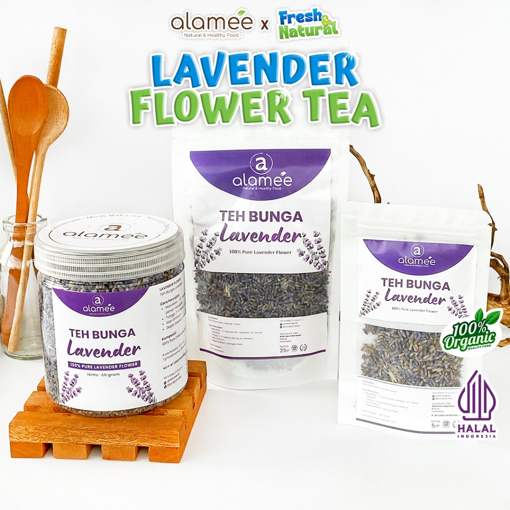 

Teh Bunga Lavender Insomnia Tea Organik Kering Dried Flower Herbal Alami Organic fresh and natural