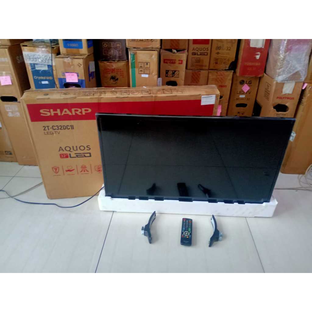 [+free packing kayu] Led Sharp 32 Inch Digital TV Siap pakai Kondisi bekas masih segel 4561f