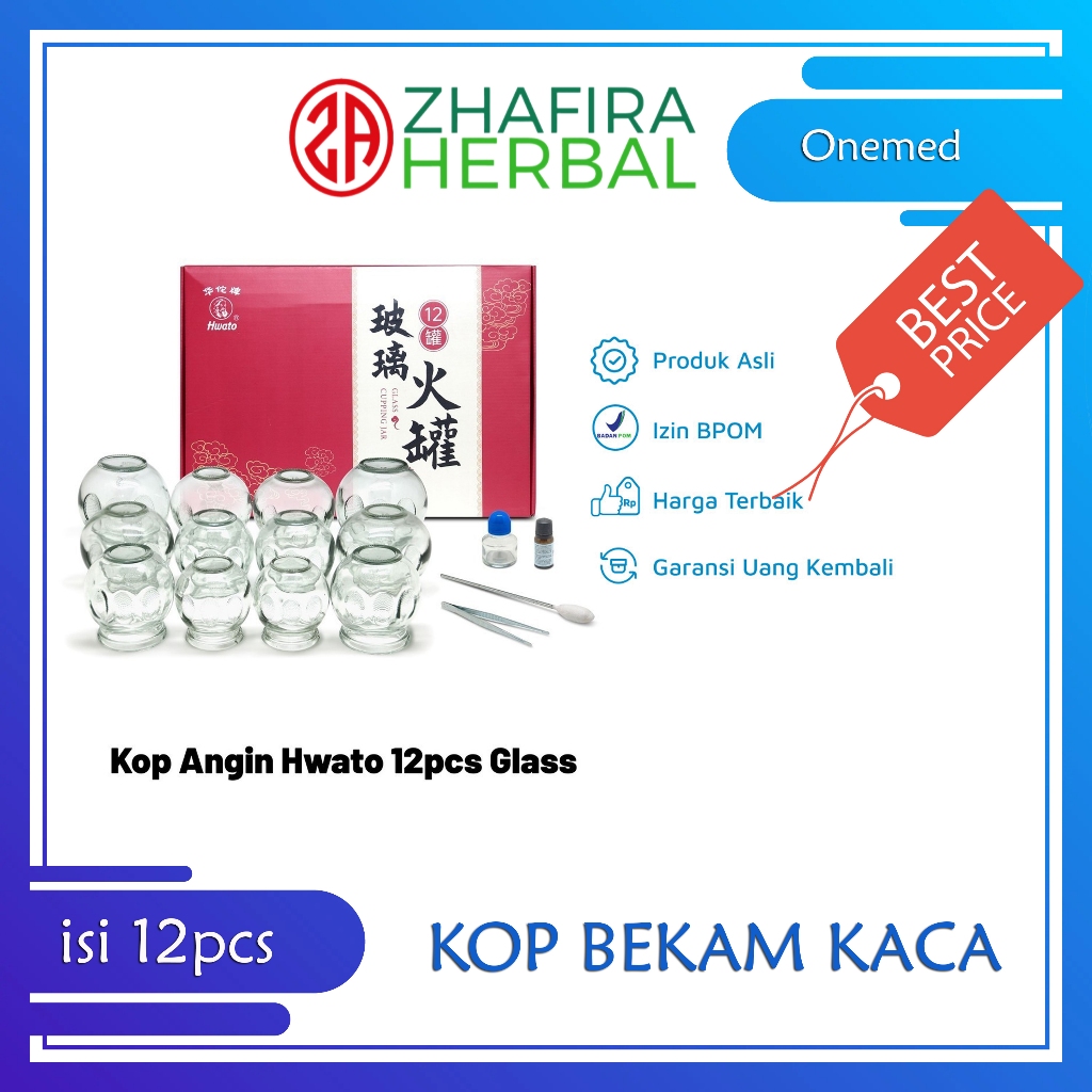 Paket Bekam Komplit  KACA API isi 12 pcs / Bekam API Komplit isi 12 / Kop Bahan Kaca Glass