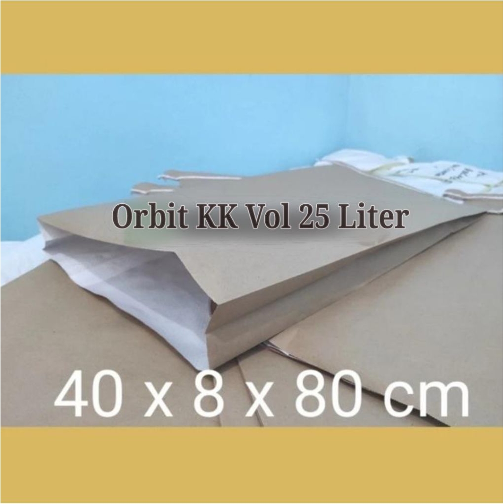 

Paper Sack Laminasi 40x8x80 Cm Noblen Coklat 25 Liter Zak Kertas Semen