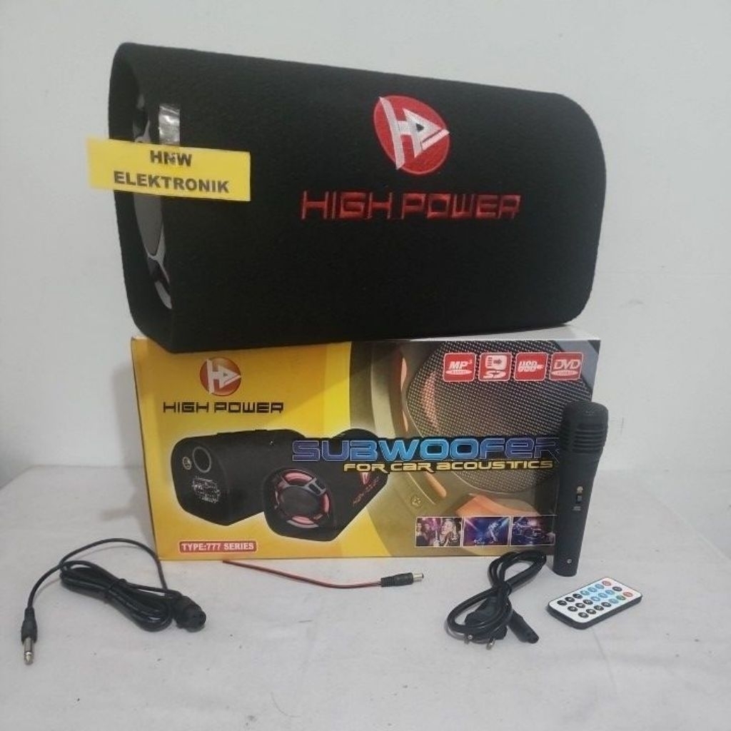 Speaker aktif High Power 777 subwoofer tabung salon 6 inch BLUETOOTH USB RADIO