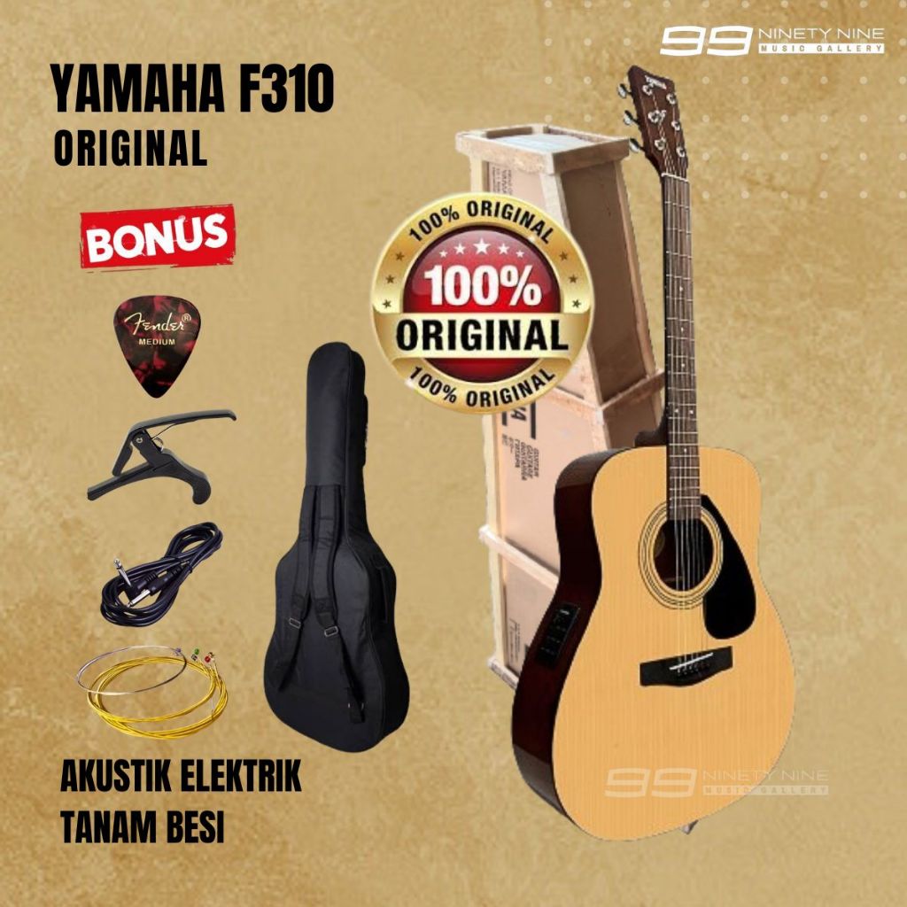 GITAR GUITAR AKUSTIK ELEKTRIK YAMAHA f310 ORIGINAL GUITAR AKUSTIK ELEKTRIK JUMBO