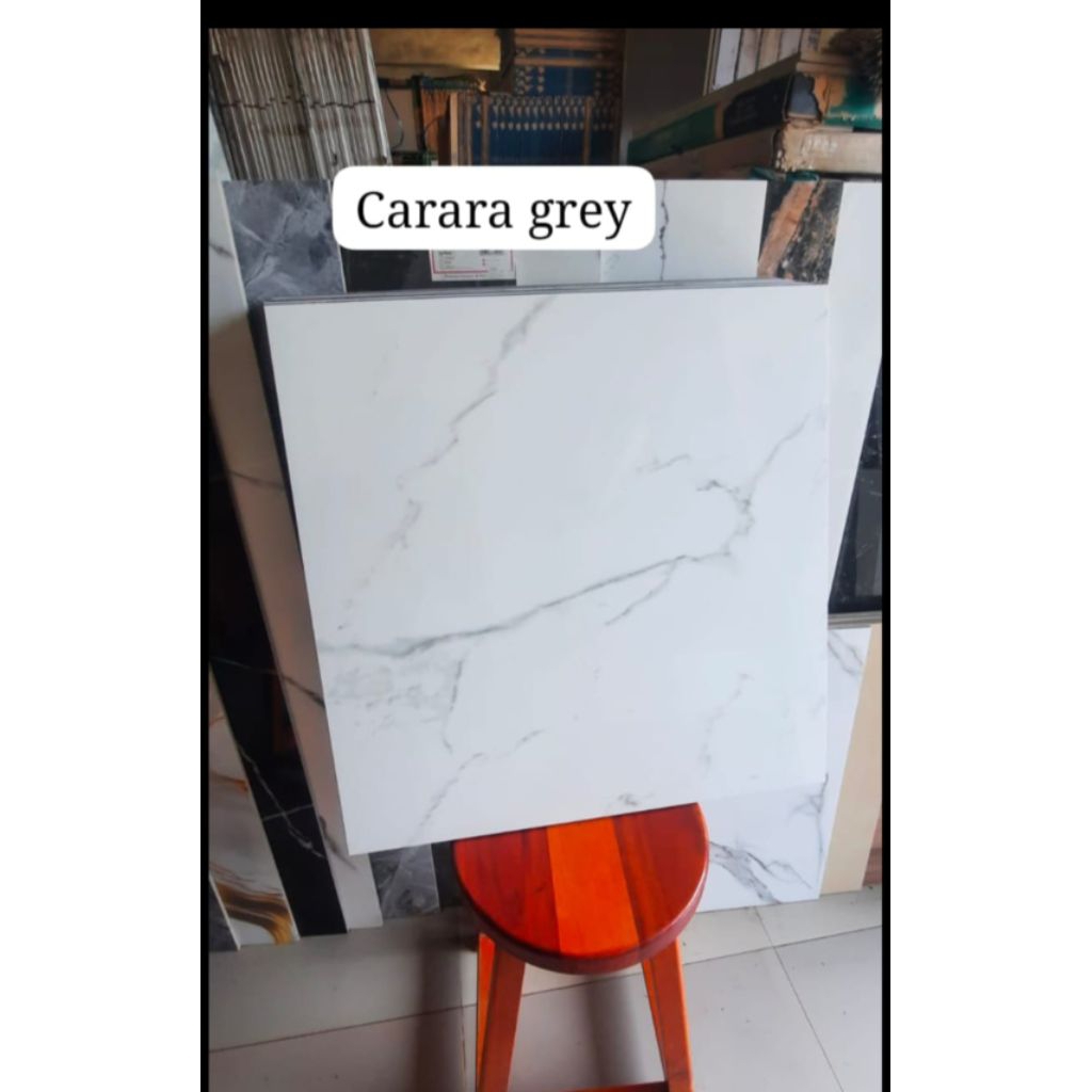 Granit Lantai/dinding 60x60 motif carara grey