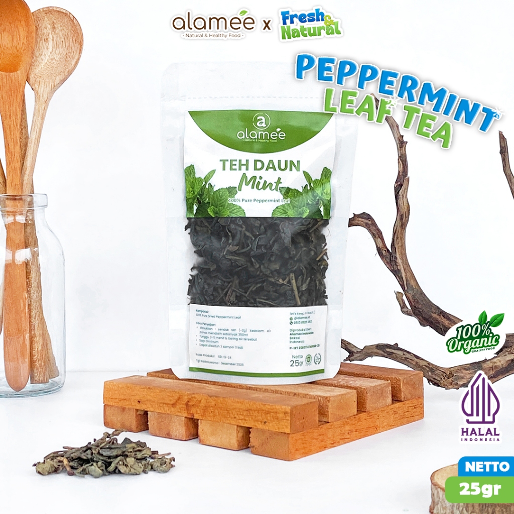 

ALAMEE Peppermint Tea Teh Daun Mint Organik Pappermint Papermint Kering Dried 25gr fresh and natural
