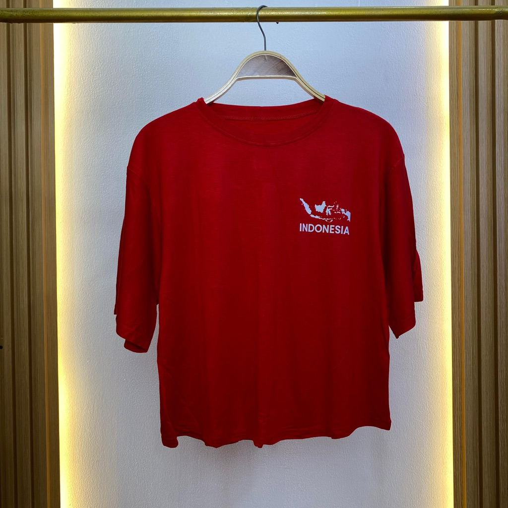 KAOS WANITA MERAH PUTIH INDONESIA / KAOS BATWING MERAH PUTIH